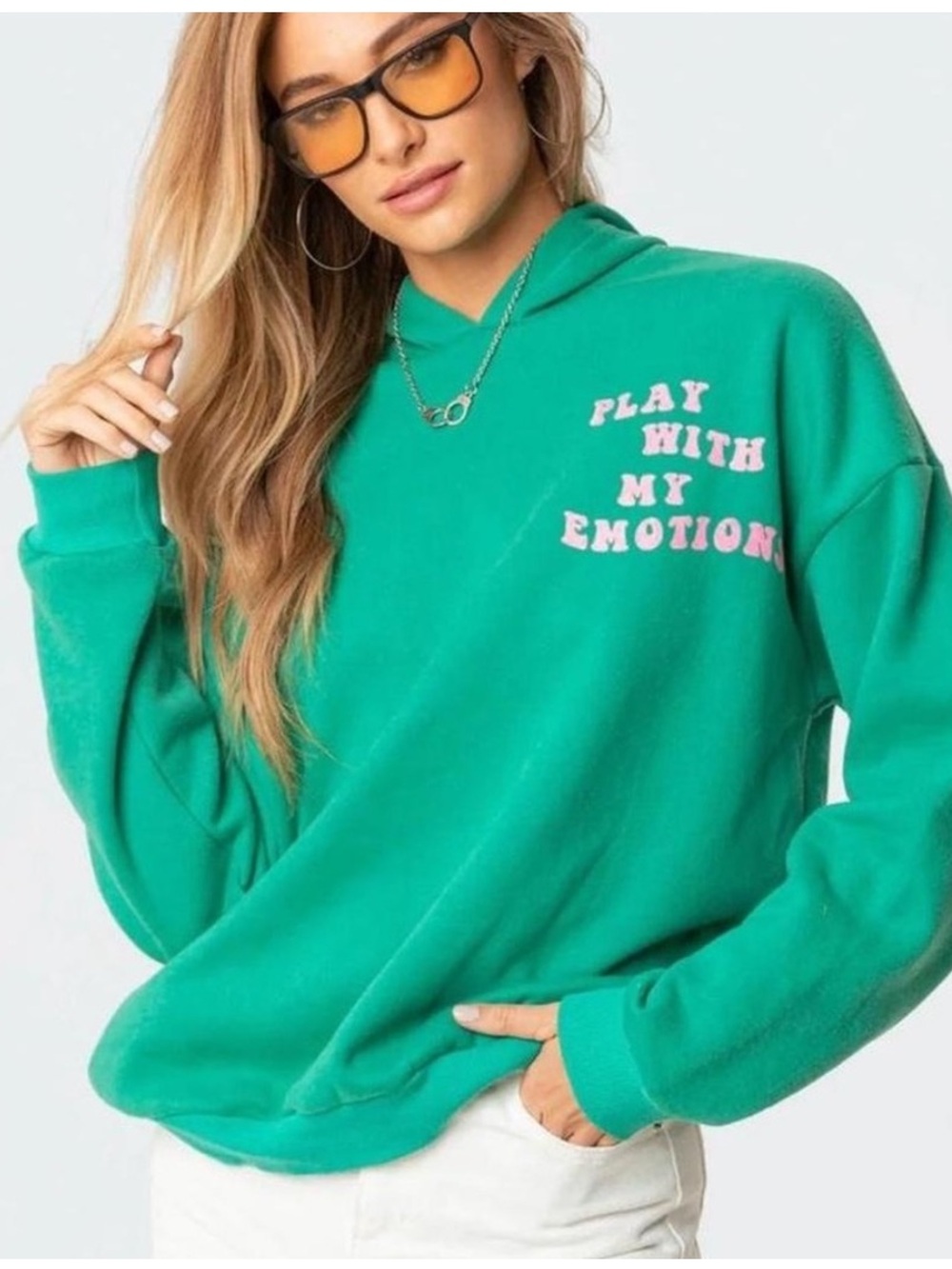EDIKTED Green Hoodie,size M